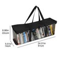 thumbnail image 2 of Large Clear Removable Bookshelf Book Tote Bag Dvd Cd Storage Easy Zip Carry Pack, 2 of 8