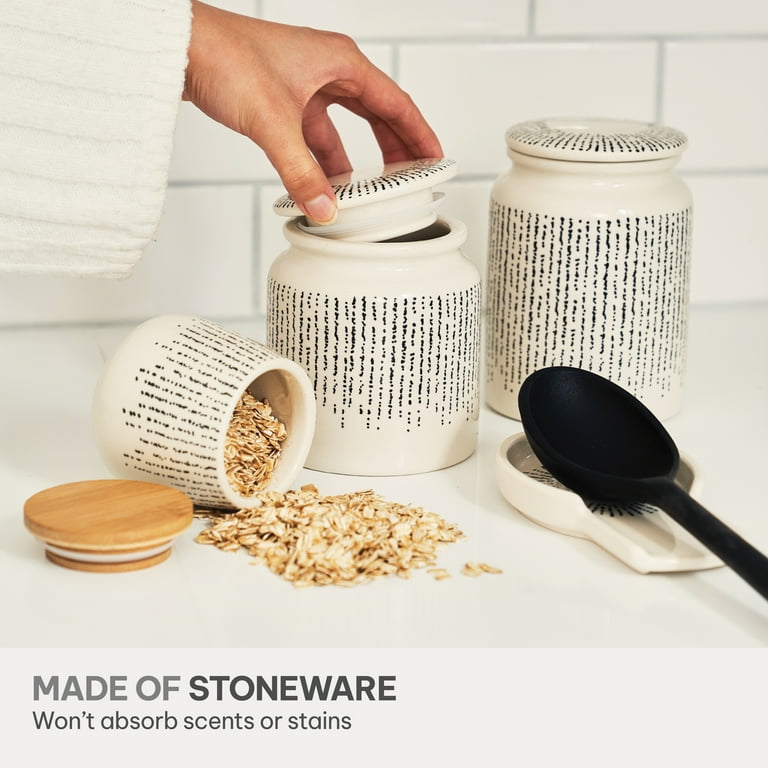 リリー2500mlセット Thyme & Table 10 Piece Ceramic Kitchen Organization Canister Set