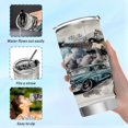 thumbnail image 6 of 11oz Stainless Steel Tumbler with Straw, Double Wall Insulated Travel Tumbler Rock Elements Mural, 6 of 8