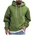 thumbnail image 1 of Men's Solid Color Plush Warm Coat Fleece Sweater Casual Coat Pocket Sweater Autumn Winter Coat4XL, 1 of 5