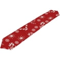 thumbnail image 5 of SKYSONIC Rectangle Christmas Red Background Printed Table Runner 13x70in for Wedding Birthday Holiday, 5 of 5