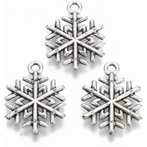 50 Pcs Snowflake Charms Pendant Tibetan Style Alloy Pendants Jewelry Making Charms Metal Charms Pendant Pendant Ornament for Women DIY Necklace Bracelet Earring Jewelry Craft Making diy