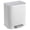 White, variant on Bingirl Bathroom Trash Can, 3.2 Gallon Stainless Steel Garbage Can with Lid, Rectangular Small Step Waste Bin with Foot Pedal & Removable Inner Bucket for Kitchen Bedroom Restroom (Matte Black)