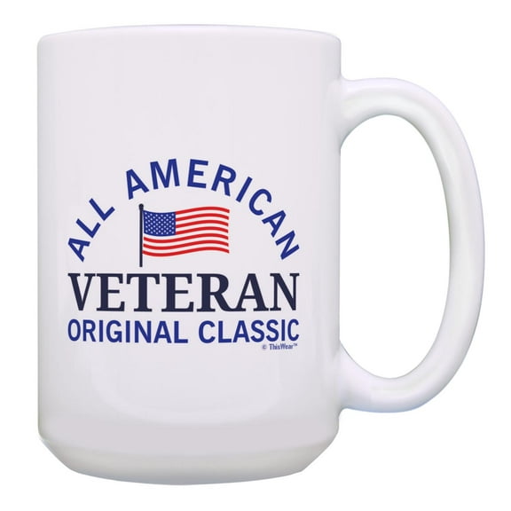 Veteran Mugs All American Veteran Original Classic 15oz Ceramic Coffee Mug