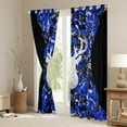 thumbnail image 3 of Manfei Camo Hunting Deer Blackout Curtains Set of 2 (52x84 Each),Rustic Western Farmhouse Window Curtains,Blue Gray Black Curtains and Drapes For Boys,Microfiber Bedroom Decor, 3 of 6