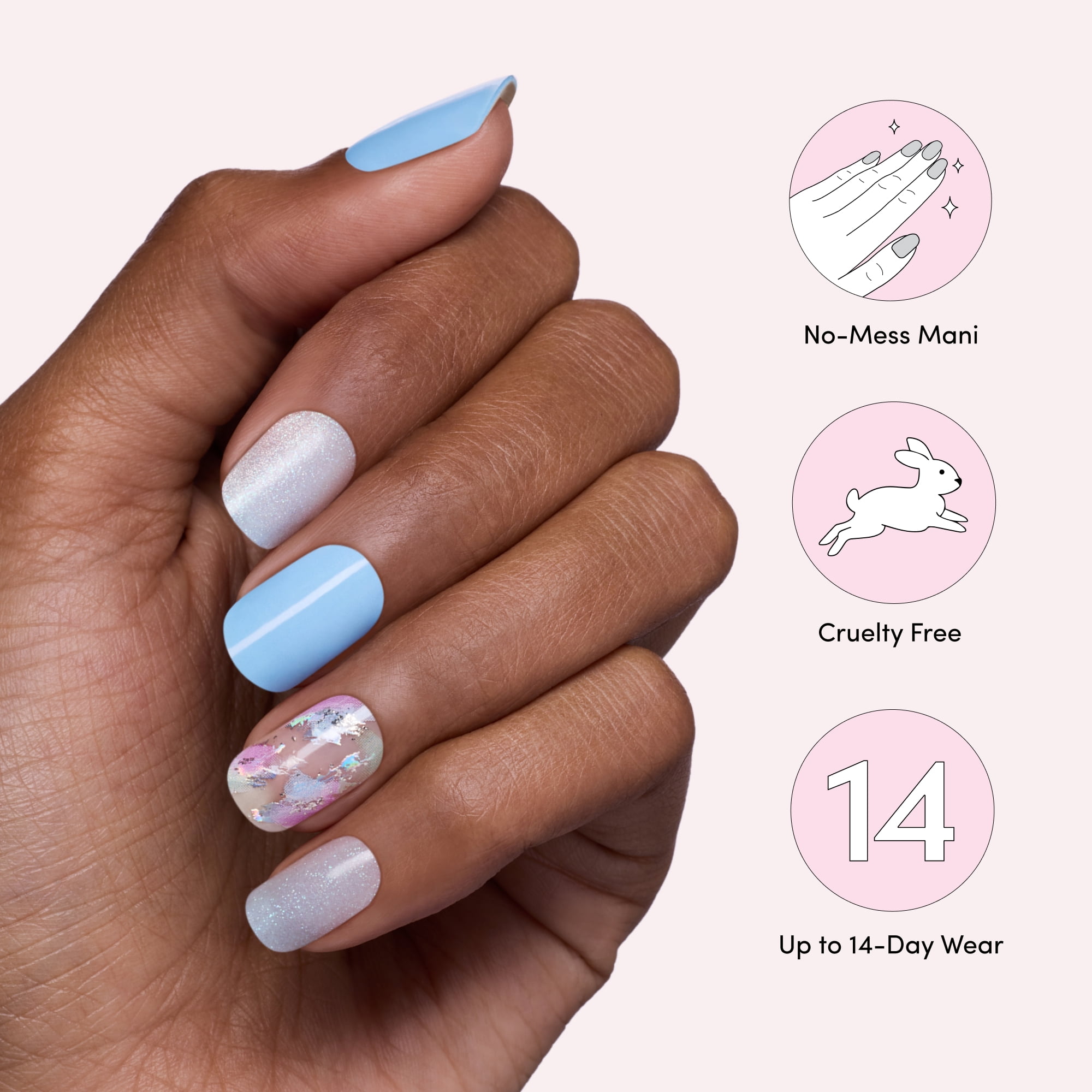 Dashing Diva Glaze Design, Semi-Cured Gel Nail Art Strips, Under the Sea, 32 Count