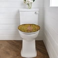 thumbnail image 2 of ZIATUBLE Sunflower Wood Stripe Toilet Lid Seat Cover Soft Toilet Lid Seat Protector Cover Fits Most Round Elongated and Oblong Toilet Cover Seat Lid Accessories Decor for Bathroom, 2 of 6
