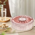 thumbnail image 4 of Oggfader Pink Plastic Multi-Compartment Octagonal Storage Box - Semi-Transparent with Deer Handle, for Snacks, Candy, Jewelry on Coffee Table, 4 of 6