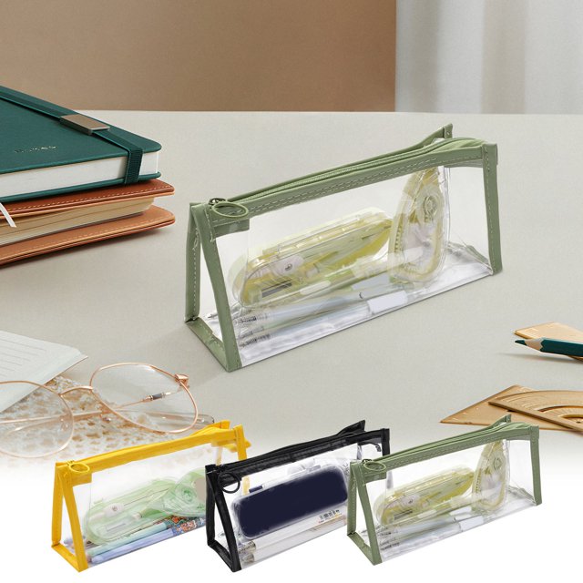 Xihbxyly Solo Productos Fabricados En Estados Unidos Bolsa para Lápices, Bolsa Transparente, Bolsa Organzadora Multifuncional, Bolsa Transparente para Cosméticos, Multifuncional, Oficina, Universidad