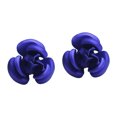 thumbnail image 1 of Gorgeous Blooming Rose Violet Resin on Sterling Silver Stud Earrings, 1 of 2