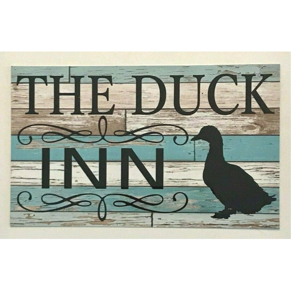 Vintage Tin Sign The Duck Inn Retro Art Wall Decoration for Home Club Cabin Garage Store Bar Farm 12" X 8"