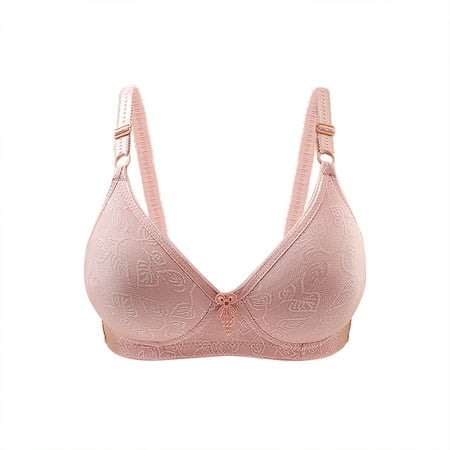 

Summer Savings Clearance! 2023 TUOBARR Bras for Womens Fashion Plus Size Wire Free Comfortable Push Up Hollow Out Bra Underwear Pink