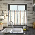 thumbnail image 4 of Yayeee Kitchen Curtains Tier Pair Light Filtering 27"x24" Rod Pocket Short Cafe Window Panel, Nautical Pattern, 4 of 7