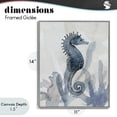 thumbnail image 4 of Stupell Industries Coastal Seahorse & Seaweed Impressions Gray Framed Giclee Art, 11 x 14, by Susan Jill, 4 of 8