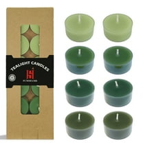Scented Tealight Candles, Clear Cup Cedar Aroma Tea Lights Candles, 24 Pack Colored Tealights Candle, 6-7 Hour Burn Time Tea Candles for Party, Decor, Spa, Shabbat