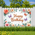 thumbnail image 5 of Floral Decoration Happy Birthday Banner Butterfly Theme Colorful Design for Birthday Party Event Decoration, 5 of 7