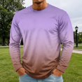 thumbnail image 4 of Zorvxlyn Long Sleeve Shirts for Men Gradient Crew Neck Shirts for Men Soft Breathable Fall Big and Tall Mens Pullover Sweatshirt, 4 of 6
