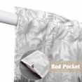 thumbnail image 2 of Palm Trees Kitchen Window Curtains, Swag Curtains Valance for Bedroom Living Room Bathroom, Black Grey Tropical Plants Summer Forest Rod Pocket Window Treatment Curtain Block Drapes 2 Panels 36"x63", 2 of 9
