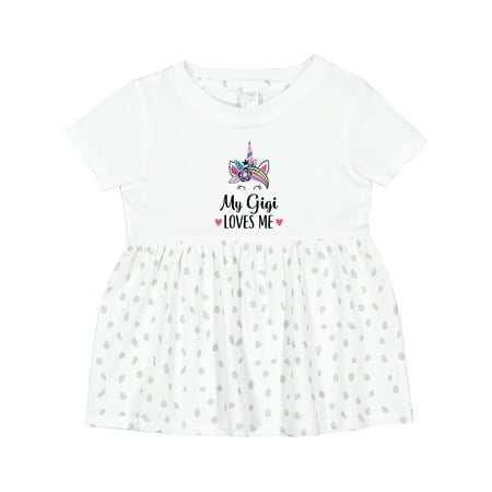 

Inktastic My Gigi Loves Me Girls Unicorn Girls Baby Dress