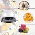 thumbnail image 3 of Paquete de 50 mini recipientes para cupcakes Caja de plástico transparente para pasteles con tapas de cúpula para muffins, pasteles de luna, postres C (haoyi, 3 of 5