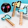 thumbnail image 3 of Juguetes de estilo píxel, espada de piedras preciosas, espada dorada, juguetes para niños, juegos para el hogar, suministros de espada con luz LED, espadas, juguetes de Cosplay, 3 of 6