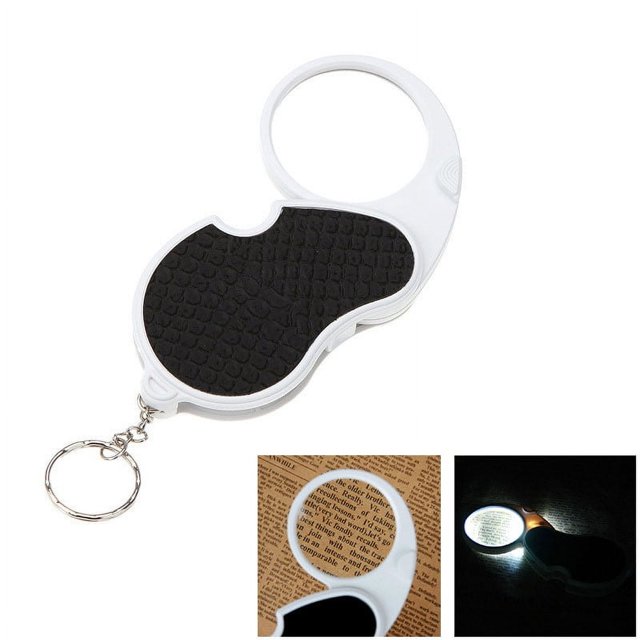PEONAVET Wind Chimes Folding Portable Pocket Magnifier with LED Light for Reading