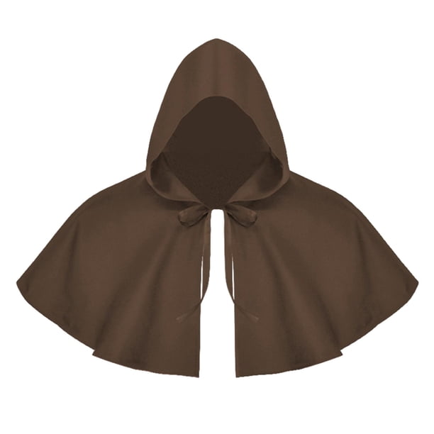 Capa Medieval con capucha para Halloween, sombrero, fiesta de Cosplay, capucha sombría, accesorios de disfraz, Poncho con capucha, capa de para Café