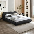 thumbnail image 2 of Maklaine Contemporary Boucle Fabric Full Bed in Black Finish, 2 of 9