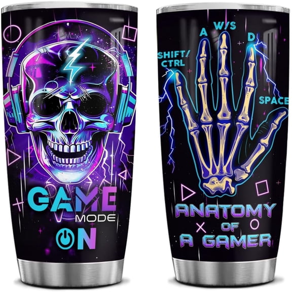 Gamer Gifts, Gaming Mugs, Video Game 20 Oz Tumbler, Gaming Gifts For Men, Video Game Gifts, Gifts For Gamers Men, Gamer Gifts For Teenage Boys, Gamers Gift Ideas, Gameboy Mug (Game On)