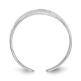 thumbnail image 2 of 14 Carats Or Blanc Bague Orteil Réglable Ouvert Midi, 2 of 10