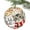 Gray, variant on Thanksgiving Cat Maple Leaves Christmas Ceramic Ornament 2025,3" Round Xmas Tree Hanging Accessories with Gold Ribbon