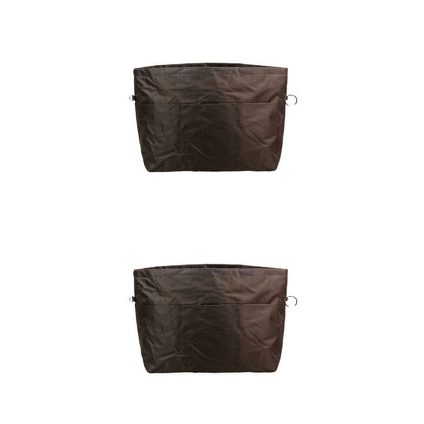 Injueey Organizador De Monedero Ampliable Con Tela Con Cierre De Cremallera Y Bolsa De Nylon Impermeable De Múltiples Colores café café 2Conjunto