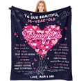 thumbnail image 2 of 14 Year Old Girl Birthday Gifts for Daughter, Birthday Gifts for 14 Years Old Teenage Girl, Daughters Gift for 14 Yr Old Birthday, 14th Birthday Gifts Ideas for Girls Throw Blanket 60" x 50", 2 of 6