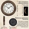 thumbnail image 5 of Geevon Retro Silent 10 Inch Wall Clock Non Ticking, Rustic Vintage Clock Quartz Decorative, Battery Operated for Kitchen/Office/Classroom/Bedroom/Living Room Decor, 5 of 14