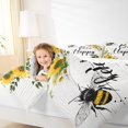 thumbnail image 4 of Homewish Happy Bee Kid Bedding Comforter Set, Rustic Sunflower Floral Twin Comforter Sets, Farmhouse Lake House Reversible Bedding Set, Ultra Soft Bedroom Decor, 2pcs, 4 of 8