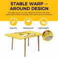 thumbnail image 4 of Yellow Bees Gnomes Table Cloths for 3 Foot Rectangle Tables, Spring Floral Plaid Farmhouse Patio Waterproof Elastic Fitted Tablecloths, Washable Rectangular Table Cover for Camping, 4 of 8
