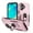 Pink/Rose, variant on Phone Case Compatible with iPhone 17, Cover with Magnetic Ring Holder Stand Hybrid Rugged Shockproof Drop Proof Heavy Duty Cell Accessories for iPhone 17 Women Men, Purple/Black