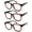 Red, variant on EYE ZOOM 3 Pairs Ladies Plastic Frame Stylish Style Reading Glasses for Women, Red, Strength: +2.50