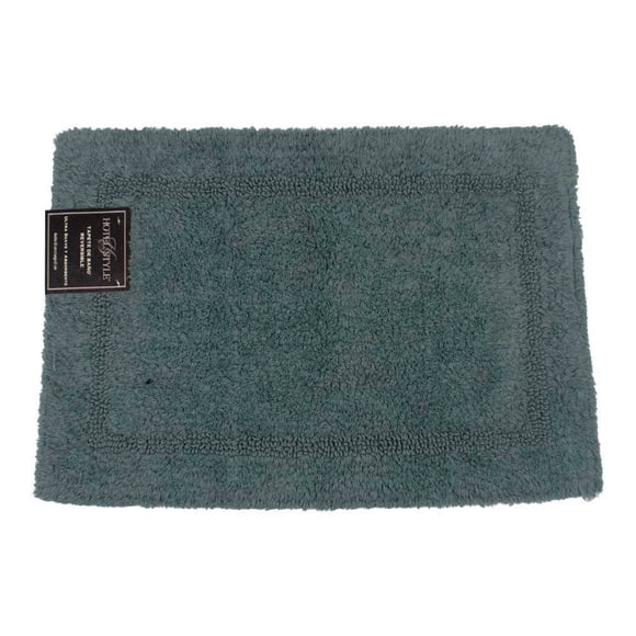 Tapete de Baño Hotel Style 43 x 61 cm Reversible Ultra Suave y Absorbente Color Azul