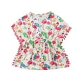thumbnail image 2 of Kmbangi Robe Sans Manches pour Filles + Maillot de Bain + Vêtements à Imprimé Floral à Franges, 2 of 7