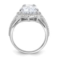 thumbnail image 4 of Auriga Fine Jewelry 925 Sterling Silver Rhodium-plated Brilliant-cut CZ Fancy Teardrop Ring for Women Size- 6, 4 of 6