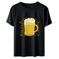 thumbnail image 3 of Blouse Femme Oktoberfest T-Shirt Col Rond Confortable Été Imprimé Manches Courtes Pull T-Shirt Hauts Chemise, 3 of 4