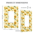 thumbnail image 3 of Daiia Yellow White Plaid Sunflower Pattern Decorator Wall Plate Child Safe Outlet Cover, Switch and Outlet Covers,Size 1-Gang 5.0" x3.0" , Polycarbonate Thermoplastic-Style U, 3 of 6