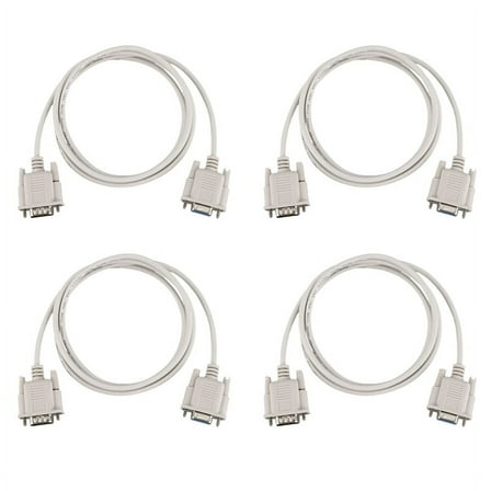 4X RS232 DB9 9 Pin Male to Female Serial Port Cable Industrial Adapter 1.