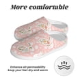 thumbnail image 6 of Rateoe Easter Bunny Print Women's Men's Cotton Knit Slippers Lightweight Memory Foam Indoor House Shoes with Anti-Skid Sole-40/41, 6 of 7