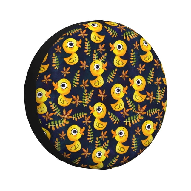 Fotbe Ducks Funda de Llanta de Repuesto con Estampado, Engrosada, Ajuste Universal para Jeep, Remolque, RV, SUV, Camión-15 inch