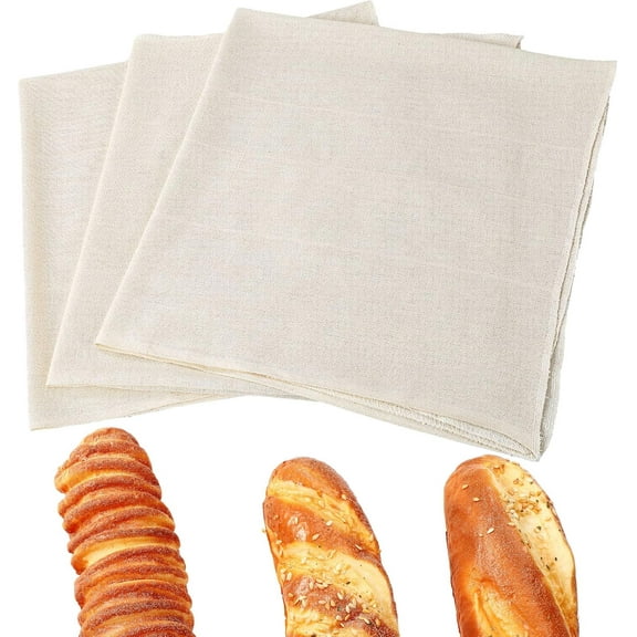 BlinkLLX Tea Towels for Baking Sourdough Bread Towel 28"x28" Flour Sack Towels All-Cotton Sack Bread Cloth Absorbent Kitchen for Making Basket Cloth Napkin Dough Raising Baguettes(3 Pcs)