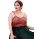 thumbnail image 1 of Plus Size Tops for Women Check Plaid Velvet Camisole Club Party Cami Top Red 2X, 1 of 5