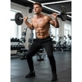 thumbnail image 6 of Men's Running Pants Lightweight Joggers Athletic Pants with Zipper Pockets Black L, 6 of 8