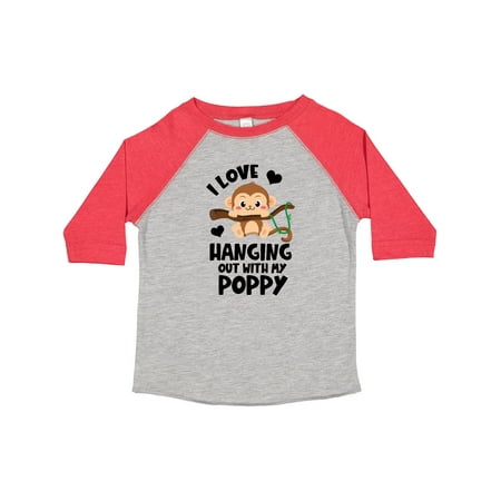 

Inktastic Monkey I Love Hanging out with My Poppy Gift Toddler Boy or Toddler Girl T-Shirt